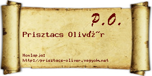 Prisztacs Olivér névjegykártya